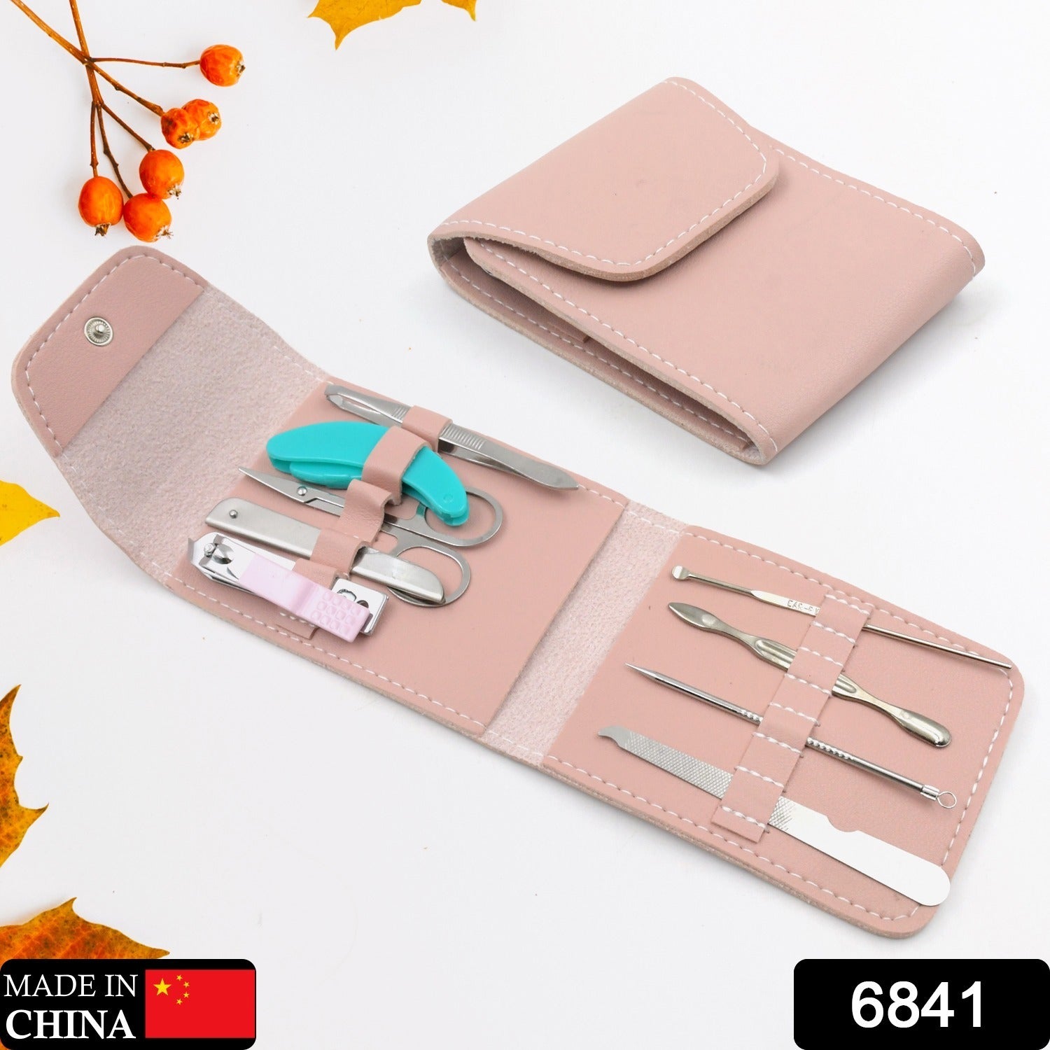 6841 9in1 Nail Clipper Kit Fingernail Clipper, Manicure Set, Stainless Steel Nail Cutter Set ,Manicure Tool, Nail Clippers Care Tools with Lightweight and Beautiful Travel Leather Case (9 Pc Set) 6841 9in1 Nail Clipper Kit Fingernail Clipper, Manicure Set, Stainless Steel Nail Cutter Set ,Manicure Tool, Nail Clippers Care Tools with Lightweight and Beautiful Travel Leather Case (9 Pc Set)
